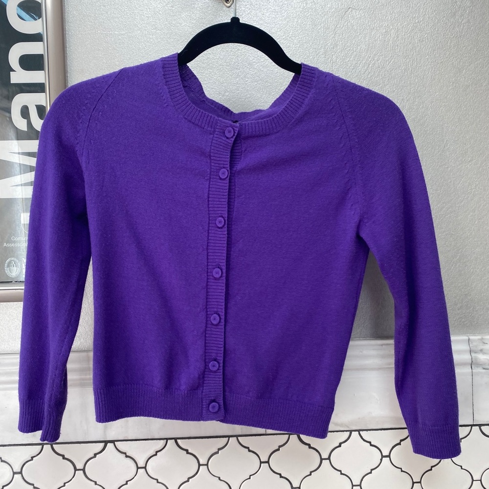 Purple wool theory cardigan
